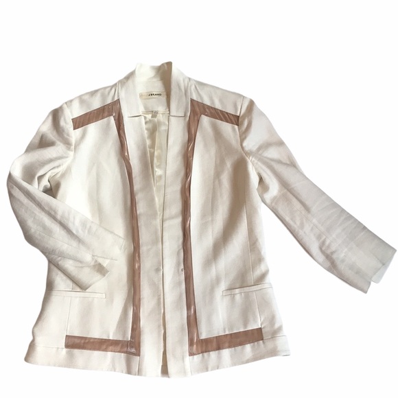 🤍J BRAND White & Sheer Blazer - Picture 3 of 11